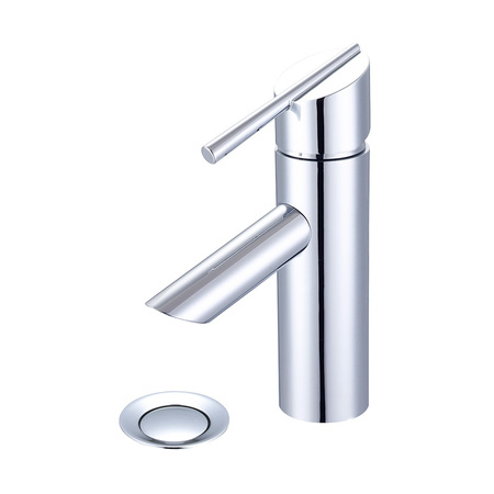 OLYMPIA FAUCETS Single Handle Bathroom Faucet, Compression Hose, Single Hole, Chrome L-6023